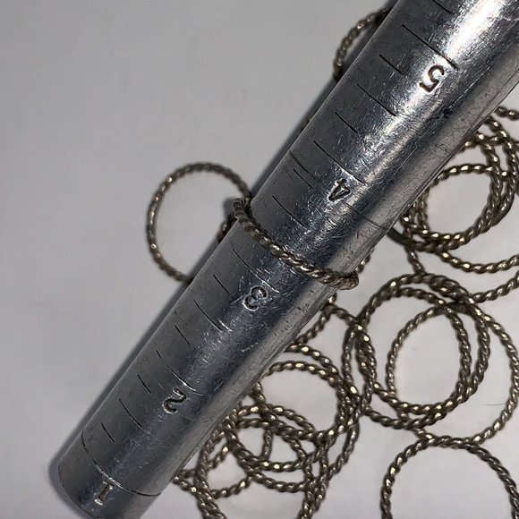 3 1/4 1.4mm Sterling Silver Thin Twist Ring - Picture 11 of 12